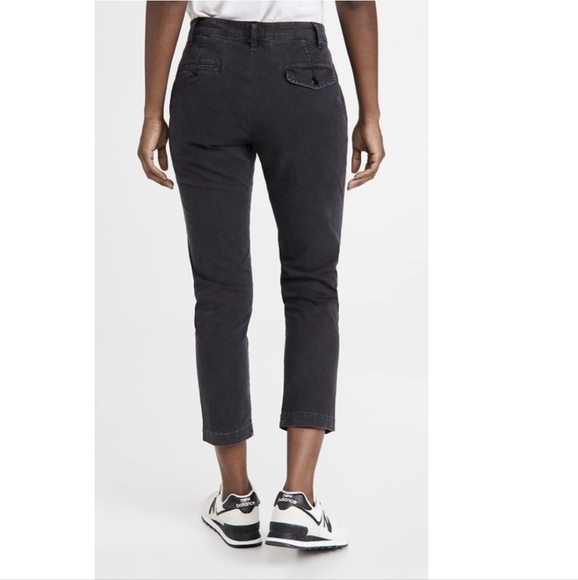 CITIZENS OF HUMANITY Brooke Chino Pants Mid Rise Ankle Washed Black - Picture 4 of 12